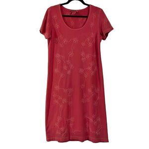 The Territory Ahead pink embroidered midi dress Medium